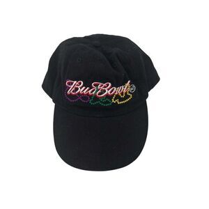 Bud Bowl 2002 Hat Vintage Y2K New Orleans Dad Hat Football Collectors Black Cap
